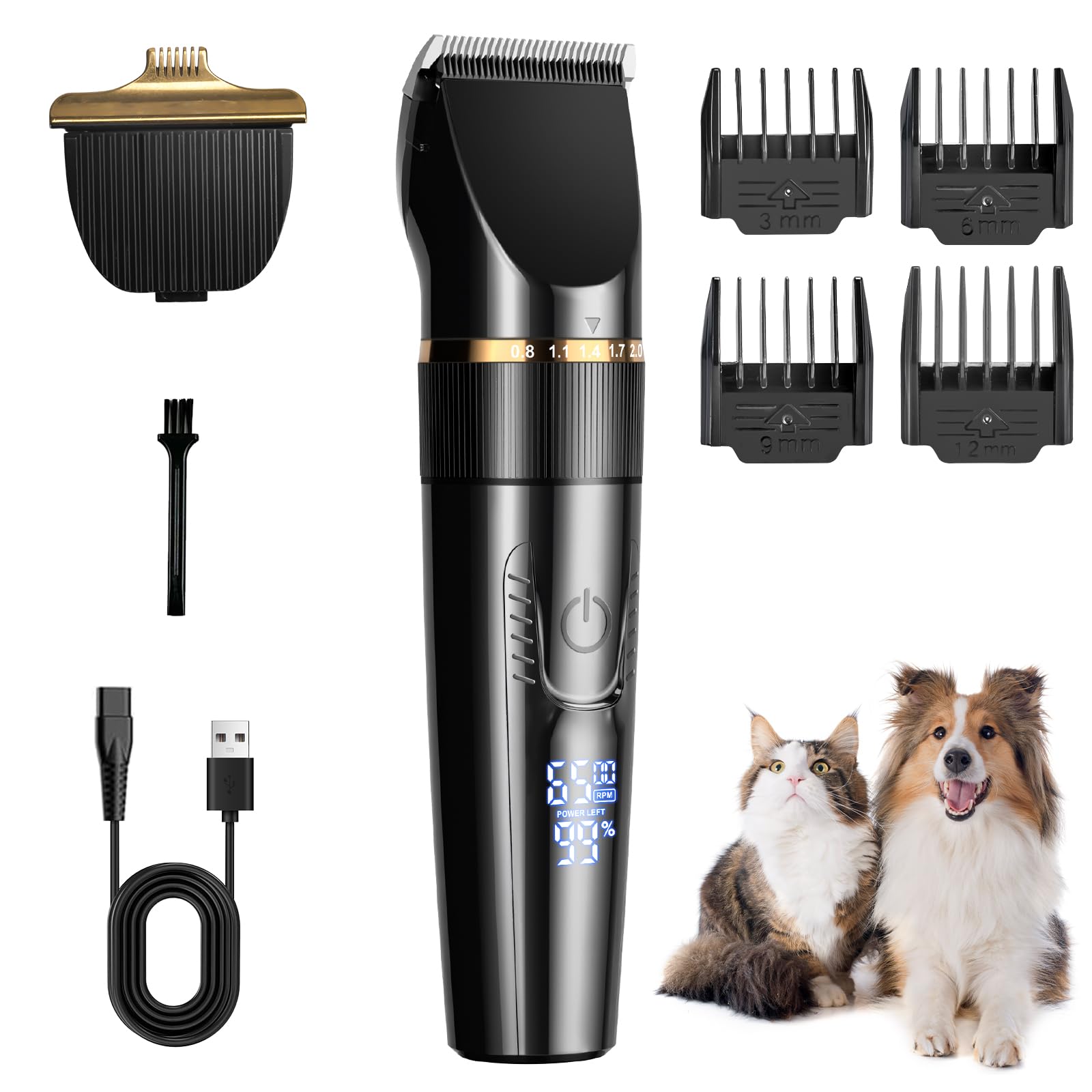 Amazon.co.jp: ペット用バリカン 犬用 猫用 静音 低振動 充電式